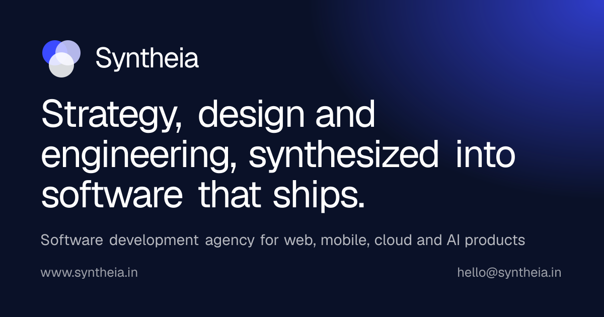 Senior full-stack engineer: job opening | Syntheia